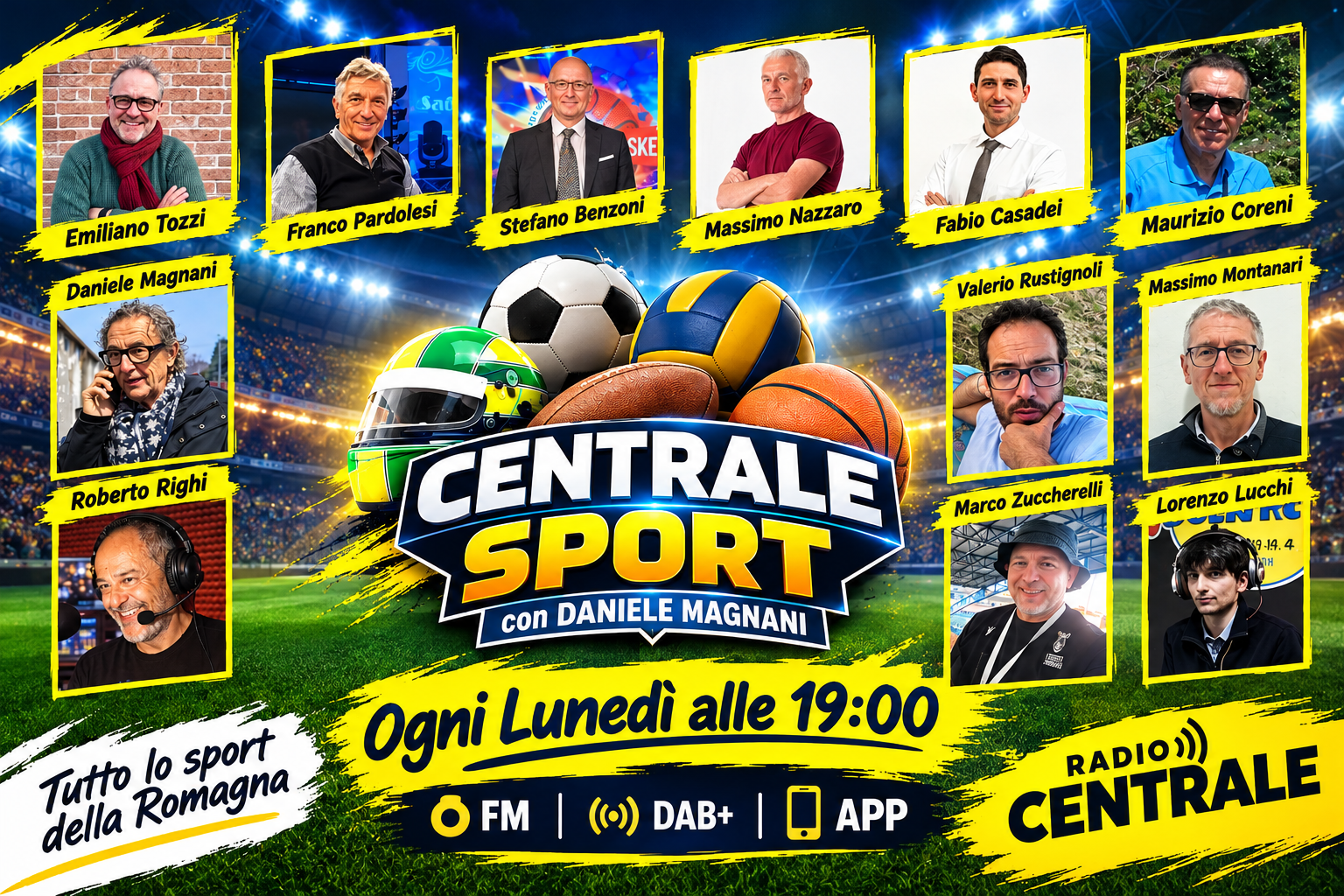 Centrale Sport con Daniele Magnani: tutti i protagonisti e gli sport della Romagna